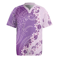 Heiva i Tahiti Rugby Jersey Tahitian Tiare Maori Cowrie Lei Purple