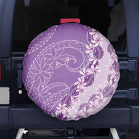 Heiva i Tahiti Spare Tire Cover Tahitian Tiare Maori Cowrie Lei Purple
