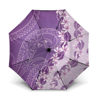 Heiva i Tahiti Umbrella Tahitian Tiare Maori Cowrie Lei Purple LT14 One Size Folded 11.42 inch Opened Diameter 37.4 inch Purple - Polynesian Pride