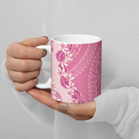 Heiva i Tahiti Ceramic Mug Tahitian Tiare Maori Cowrie Lei Pink LT14 - Polynesian Pride