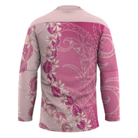 Heiva i Tahiti Hockey Jersey Tahitian Tiare Maori Cowrie Lei Pink