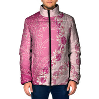 Heiva i Tahiti Padded Jacket Tahitian Tiare Maori Cowrie Lei Pink LT14 Men Pink - Polynesian Pride