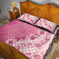 Heiva i Tahiti Quilt Bed Set Tahitian Tiare Maori Cowrie Lei Pink LT14 - Polynesian Pride