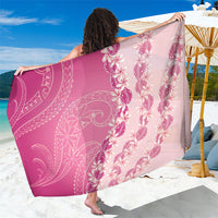 Heiva i Tahiti Sarong Tahitian Tiare Maori Cowrie Lei Pink LT14 One Size 44 x 66 inches Pink - Polynesian Pride