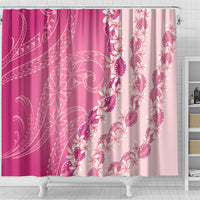 Heiva i Tahiti Shower Curtain Tahitian Tiare Maori Cowrie Lei Pink LT14 - Polynesian Pride