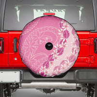 Heiva i Tahiti Spare Tire Cover Tahitian Tiare Maori Cowrie Lei Pink