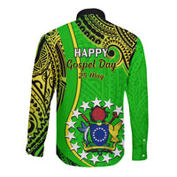 25 May Palmerston Island Gospel Day Long Sleeve Button Shirt Cook Islands Tribal Pattern LT14 - Polynesian Pride