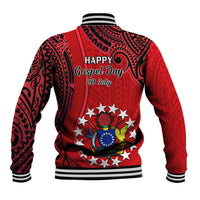 20 July Atiu Island Gospel Day Baseball Jacket Cook Islands Tribal Pattern LT14 - Polynesian Pride