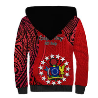 20 July Atiu Island Gospel Day Sherpa Hoodie Cook Islands Tribal Pattern LT14 - Polynesian Pride