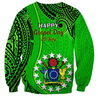 25 July Rarotonga Island Gospel Day Sweatshirt Cook Islands Tribal Pattern LT14 - Polynesian Pride