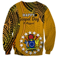 8 August Manihiki Island Gospel Day Sweatshirt Cook Islands Tribal Pattern LT14 - Polynesian Pride