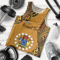 15 August Rakahanga Island Gospel Day Men Tank Top Cook Islands Tribal Pattern LT14 Orange - Polynesian Pride