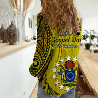 27 October Aitutaki Island Gospel Day Women Casual Shirt Cook Islands Tribal Pattern LT14 - Polynesian Pride