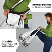 Fiji Tapa Rugby Grocery Bag Cibi Dance With Fijian Pattern