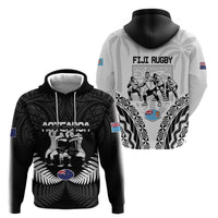 New Zealand And Fiji Tapa Rugby Zip Hoodie Haka Dance Mix Cibi Dance Together