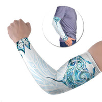 New Zealand Manta Ray Tattoo Arm Sleeves Aotearoa Maori Haehae Paua Shell - Polynesian Pride