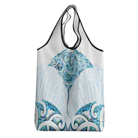 New Zealand Manta Ray Tattoo Grocery Bag Aotearoa Maori Haehae Paua Shell LT14 - Polynesian Pride