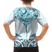 New Zealand Manta Ray Tattoo Hawaiian Shirt Aotearoa Maori Haehae Paua Shell LT14 - Polynesian Pride