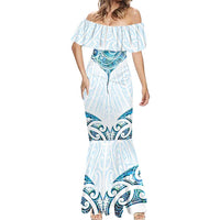 New Zealand Manta Ray Tattoo Mermaid Dress Aotearoa Maori Haehae Paua Shell - Polynesian Pride