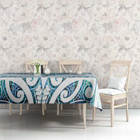 New Zealand Manta Ray Tattoo Tablecloth Aotearoa Maori Haehae Paua Shell LT14 - Polynesian Pride