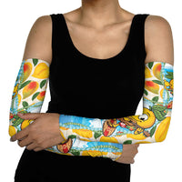Aloha Hawaii Summer Arm Sleeves Hawaiian Lei Surfing Mango Palaka Motifs