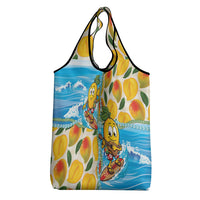 Aloha Hawaii Summer Grocery Bag Hawaiian Lei Surfing Mango Palaka Motifs LT14 - Polynesian Pride