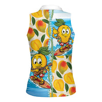 Aloha Hawaii Summer Women Sleeveless Polo Shirt Hawaiian Lei Surfing Mango Palaka Motifs