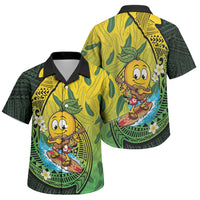 Hawaii Surfing Mango Family Matching Summer Maxi Dress and Hawaiian Shirt Manako Polynesian Fish Hook
