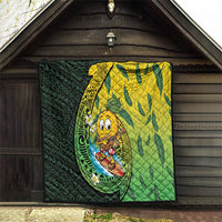 Hawaii Surfing Mango Quilt Manako Polynesian Fish Hook