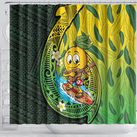 Hawaii Surfing Mango Shower Curtain Manako Polynesian Fish Hook