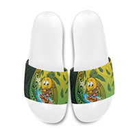 Hawaii Surfing Mango Slide Sandals Manako Polynesian Fish Hook