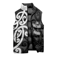 Lil Pakeha Lil Maori New Zealand Sleeveless Puffer Jacket Kiwi Proud Mangopare Pattern LT14 - Polynesian Pride