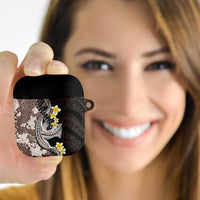 Brown and Black Hawaii Shark Tattoo AirPods Case Puakenikeni Lei Plumeria Polynesian Pattern LT14 Black - Polynesian Pride