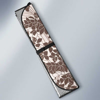 Brown and Black Hawaii Shark Tattoo Auto Sun Shade Puakenikeni Lei Plumeria Polynesian Pattern - Polynesian Pride