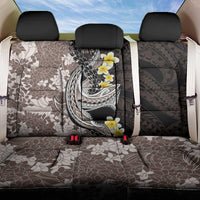 Brown and Black Hawaii Shark Tattoo Back Car Seat Cover Puakenikeni Lei Plumeria Polynesian Pattern - Polynesian Pride
