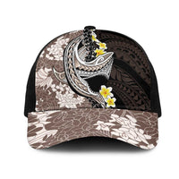 Brown and Black Hawaii Shark Tattoo Mesh Trucker Cap Puakenikeni Lei Plumeria Polynesian Pattern LT14 One Size Black Black - Polynesian Pride