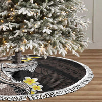 Brown and Black Hawaii Shark Tattoo Tree Skirt Puakenikeni Lei Plumeria Polynesian Pattern - Polynesian Pride