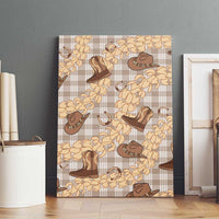 Khaki Palaka Hawaii Cowboy Canvas Wall Art Puakenikeni Lei Paniolo Papale Seamless Vibes - Polynesian Pride