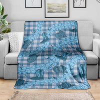 Cyan Palaka Hawaii Cowboy Blanket Puakenikeni Lei Paniolo Papale Seamless Vibes - Polynesian Pride