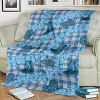 Cyan Palaka Hawaii Cowboy Blanket Puakenikeni Lei Paniolo Papale Seamless Vibes - Polynesian Pride