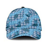 Cyan Palaka Hawaii Cowboy Classic Cap Puakenikeni Lei Paniolo Papale Seamless Vibes LT14 Universal Fit Cyan - Polynesian Pride