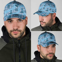 Cyan Palaka Hawaii Cowboy Classic Cap Puakenikeni Lei Paniolo Papale Seamless Vibes LT14 - Polynesian Pride