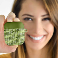 Lime Palaka Hawaii Cowboy AirPods Case Puakenikeni Lei Paniolo Papale Seamless Vibes LT14 Lime - Polynesian Pride