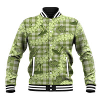 Lime Palaka Hawaii Cowboy Baseball Jacket Puakenikeni Lei Paniolo Papale Seamless Vibes - Polynesian Pride
