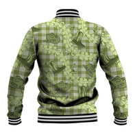 Lime Palaka Hawaii Cowboy Baseball Jacket Puakenikeni Lei Paniolo Papale Seamless Vibes - Polynesian Pride