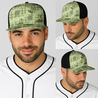 Lime Palaka Hawaii Cowboy Baseball Net Cap Puakenikeni Lei Paniolo Papale Seamless Vibes LT14 - Polynesian Pride