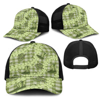 Lime Palaka Hawaii Cowboy Mesh Trucker Cap Puakenikeni Lei Paniolo Papale Seamless Vibes LT14 - Polynesian Pride