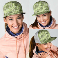 Lime Palaka Hawaii Cowboy Mesh Trucker Cap Puakenikeni Lei Paniolo Papale Seamless Vibes LT14 - Polynesian Pride