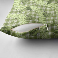 Lime Palaka Hawaii Cowboy Pillow Cover Puakenikeni Lei Paniolo Papale Seamless Vibes - Polynesian Pride