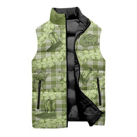 Lime Palaka Hawaii Cowboy Sleeveless Puffer Jacket Puakenikeni Lei Paniolo Papale Seamless Vibes LT14 - Polynesian Pride